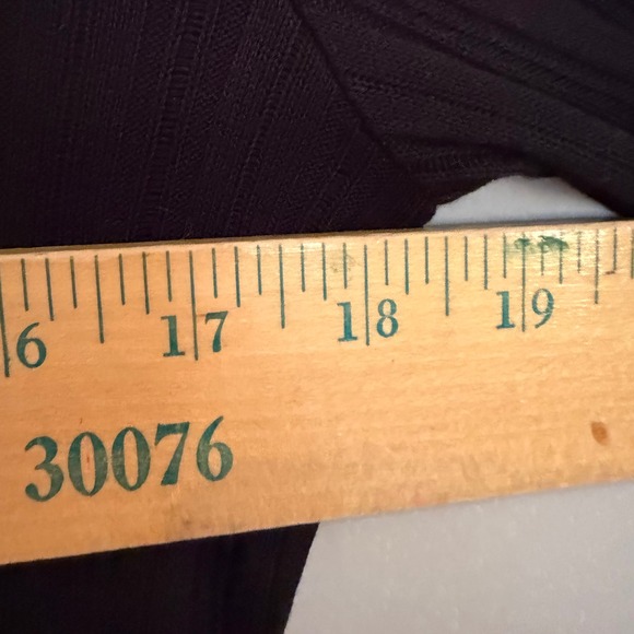 Anthropologie Ribbed Bell Sleeve Scoop Neck Top Women's M Black Boho Hippie Y2K - Picture 9 of 12